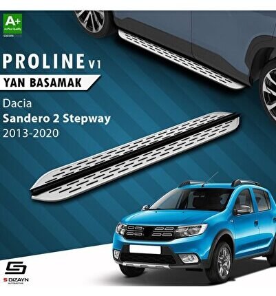 S-Dizayn Dacia Sandero 2 Stepway OEM Still Pro V1 Aluminyum Yan Basamak 173 Cm 2013-2020