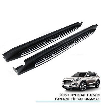 Hyundai Tucson Uyumlu 2016 - Oto Koruma Yan Basamak Oem Square Style(Kopya)