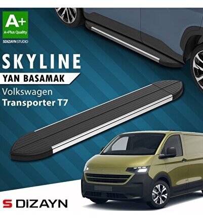 S-Dizayn VW Transporter T7 Skyline Krom Yan Basamak 223 Cm 2024 Üzeri A+ Kalite