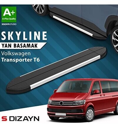 S-Dizayn VW Transporter T6 Kısa Şase Skyline Aluminyum Yan Basamak 213 Cm 2015-2019 A+ Kalite