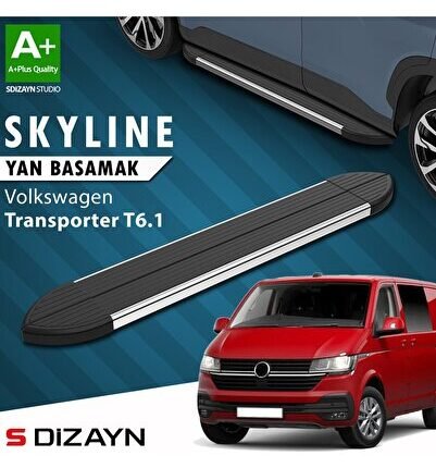 S-Dizayn VW Transporter T6.1 Kısa Şase Skyline Krom Yan Basamak 213 Cm 2019-2024 A+ Kalite