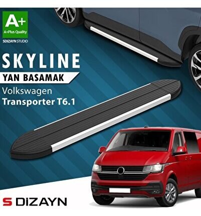 S-Dizayn VW Transporter T6.1 Kısa Şase Skyline Aluminyum Yan Basamak 213 Cm 2019-2024 A+ Kalite