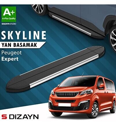 S-Dizayn Peugeot Expert 3 Kısa Şase Skyline Krom Yan Basamak 213 Cm 2016 Üzeri A+ Kalite