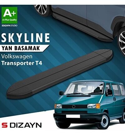 S-Dizayn VW Transporter T4 Kısa Şase Skyline Siyah Yan Basamak 213 Cm 1995-2003 A+ Kalite
