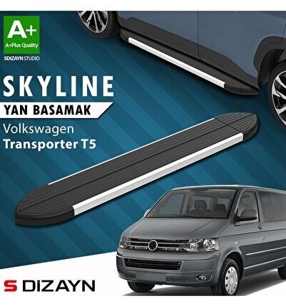 S-Dizayn VW Transporter T5 Kısa Şase Skyline Aluminyum Yan Basamak 213 Cm 2003-2015 A+ Kalite