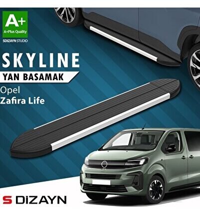 S-Dizayn Opel Zafira Life Skyline Aluminyum Yan Basamak 213 Cm 2020 Üzeri A+ Kalite