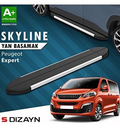 S-Dizayn Peugeot Expert 3 Kısa Şase Skyline Aluminyum Yan Basamak 213 Cm 2016 Üzeri A+ Kalite