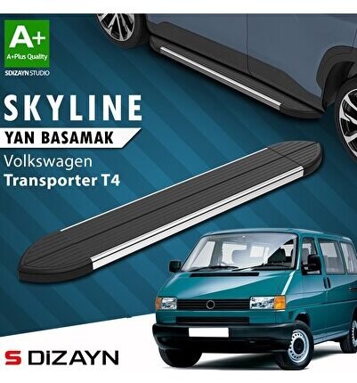 S-Dizayn VW Transporter T4 Kısa Şase Skyline Krom Yan Basamak 213 Cm 1995-2003 A+ Kalite