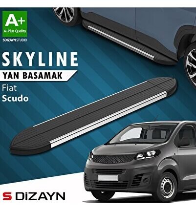 S-Dizayn Fiat Scudo 3 Skyline Krom Yan Basamak 213 Cm 2020 Üzeri A+ Kalite