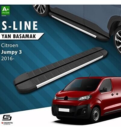 S-Dizayn Citroen Jumpy 3 Kısa Şase S-Line Aluminyum Yan Basamak 213 Cm 2016 Üzeri A+ Kalite
