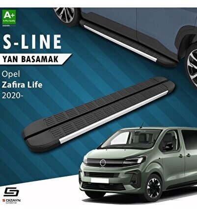 S-Dizayn Opel Zafira Life Kısa Şase S-Line Aluminyum Yan Basamak 213 Cm 2020 Üzeri A+ Kalite