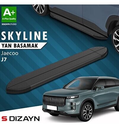 S-Dizayn Jaecoo J7 Skyline Siyah Yan Basamak 183 Cm 2023 Üzeri A+ Kalite