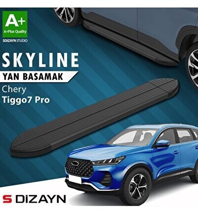 S-Dizayn Chery Tiggo7 Pro Skyline Siyah Yan Basamak 183 Cm 2022 Üzeri A+ Kalite