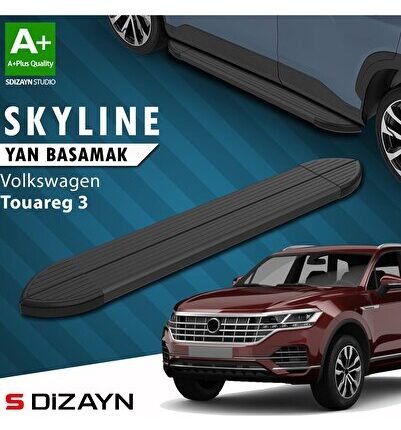 S-Dizayn VW Touareg 3 Skyline Siyah Yan Basamak 193 Cm 2018 Üzeri A+ Kalite