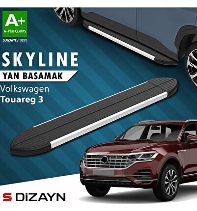 S-Dizayn VW Touareg 3 Skyline Aluminyum Yan Basamak 193 Cm 2018 Üzeri A+ Kalite