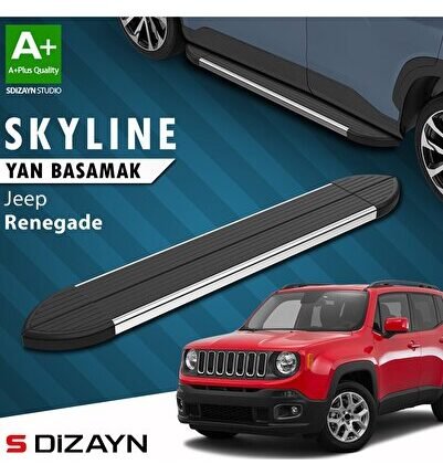 S-Dizayn Jeep Renegade Skyline Krom Yan Basamak 173 Cm 2014 Üzeri A+ Kalite