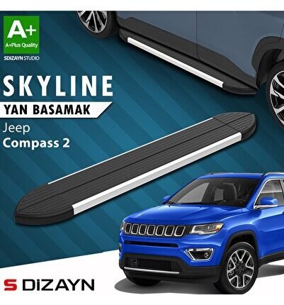 S-Dizayn Jeep Compass 2 Skyline Aluminyum Yan Basamak 173 Cm 2017 Üzeri A+ Kalite
