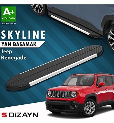 S-Dizayn Jeep Renegade Skyline Aluminyum Yan Basamak 173 Cm 2014 Üzeri A+ Kalite