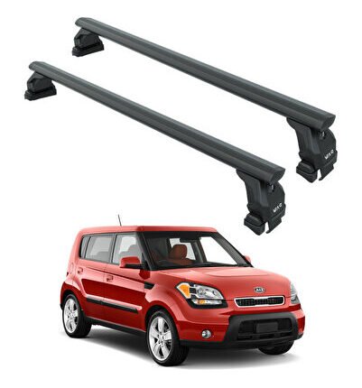Kia Soul 2008-2013 Oluksuz Üst Tavan Portbagaj Taşıyıcı Ara Atkısı Toros Serisi Pro 4 Siyah