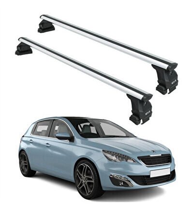 Peugeot 308 20213-2021 Oluksuz Üst Tavan Portbagaj Taşıyıcı Ara Atkısı Toros Serisi Pro 4 Gri