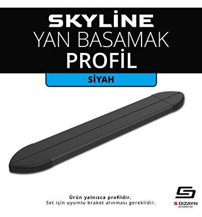 Skyline Siyah Yan Basamak Profil 263 Cm