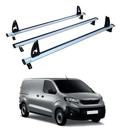 Peugeot Expert Van Üst Tavan Merdiven Taşıyıcı Tavan Taşıyıcı Bar Siyah 3 adet