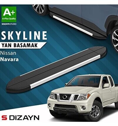 S-Dizayn Nissan Navara 2 Skyline Aluminyum Yan Basamak 203 Cm 2005-2015 A+ Kalite
