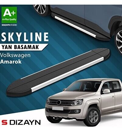 S-Dizayn VW Amarok Skyline Aluminyum Yan Basamak 203 Cm 2010-2023 A+ Kalite