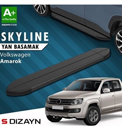 S-Dizayn VW Amarok Skyline Siyah Yan Basamak 203 Cm 2010-2023 A+ Kalite