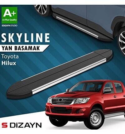 S-Dizayn Toyota Hilux 7 Skyline Krom Yan Basamak 203 Cm 2006-2015 A+ Kalite