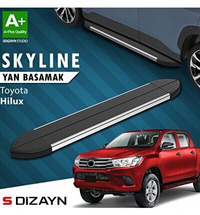 S-Dizayn Toyota Hilux 8 Skyline Krom Yan Basamak 203 Cm 2015 Üzeri A+ Kalite