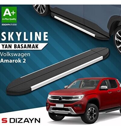 S-Dizayn VW Amarok 2 Skyline Aluminyum Yan Basamak 203 Cm 2023 Üzeri A+ Kalite