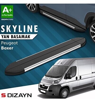 S-Dizayn Peugeot Boxer 3 Kısa Şase Skyline Krom Yan Basamak 203 Cm 2006 Üzeri A+ Kalite