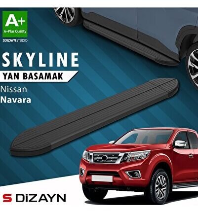 S-Dizayn Nissan Navara 3 Skyline Siyah Yan Basamak 203 Cm 2015 Üzeri A+ Kalite