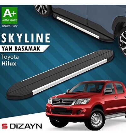 S-Dizayn Toyota Hilux 7 Skyline Aluminyum Yan Basamak 203 Cm 2006-2015 A+ Kalite