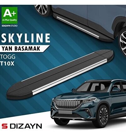 S-Dizayn TOGG T10X Skyline Krom Yan Basamak 203 Cm 2023 Üzeri A+ Kalite