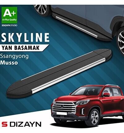S-Dizayn Ssangyong Musso Skyline Krom Yan Basamak 203 Cm 2018 Üzeri A+ Kalite