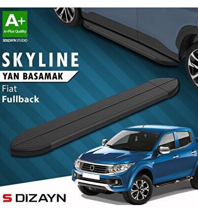 S-Dizayn Fiat Fullback Skyline Siyah Yan Basamak 193 Cm 2016-2019 A+ Kalite