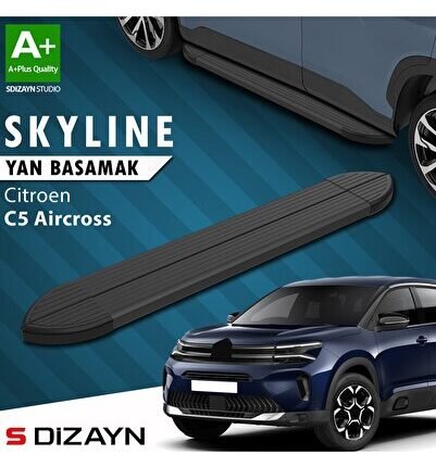 S-Dizayn Citroen C5 Aircross Skyline Siyah Yan Basamak 193 Cm 2017 Üzeri A+ Kalite