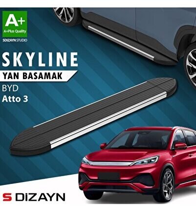 S-Dizayn BYD Atto 3 Skyline Krom Yan Basamak 193 Cm 2022 Üzeri A+ Kalite
