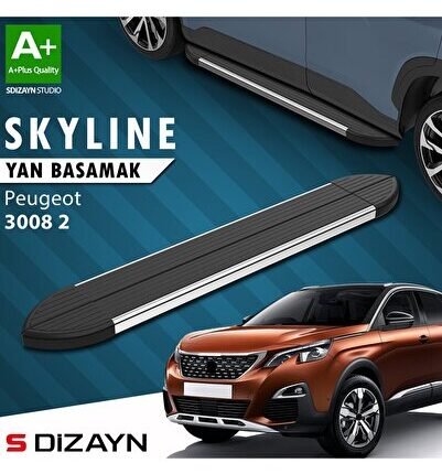 S-Dizayn Peugeot 3008 2 Skyline Krom Yan Basamak 183 Cm 2016-2023 A+ Kalite