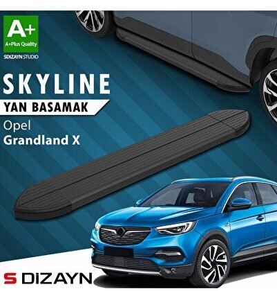 S-Dizayn Opel Grandland X Skyline Siyah Yan Basamak 183 Cm 2017-2024 A+ Kalite