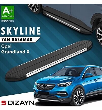 S-Dizayn Opel Grandland X Skyline Krom Yan Basamak 183 Cm 2017-2024 A+ Kalite
