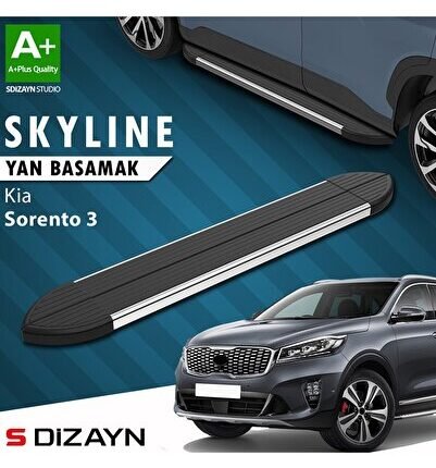 S-Dizayn Kia Sorento 3 Skyline Krom Yan Basamak 183 Cm 2014-2020 A+ Kalite