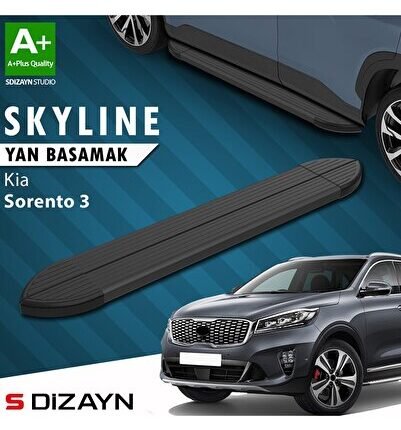 S-Dizayn Kia Sorento 3 Skyline Siyah Yan Basamak 183 Cm 2014-2020 A+ Kalite