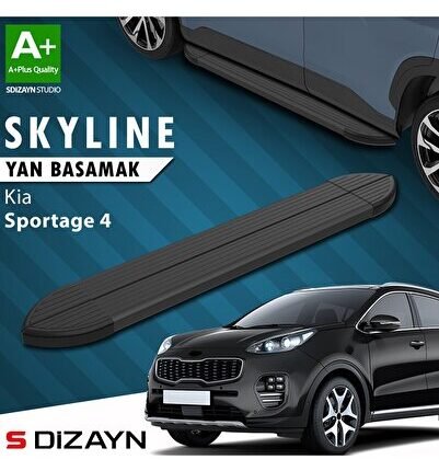 S-Dizayn Kia Sportage 4 Skyline Siyah Yan Basamak 173 Cm 2016-2021 A+ Kalite