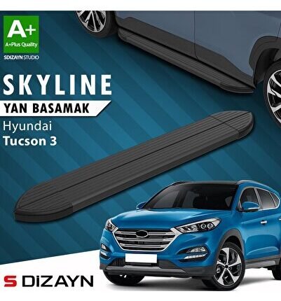 S-Dizayn Hyundai Tucson 3 Skyline Siyah Yan Basamak 173 Cm 2015-2020 A+ Kalite