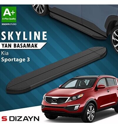 S-Dizayn Kia Sportage 3 Skyline Siyah Yan Basamak 173 Cm 2010-2016 A+ Kalite