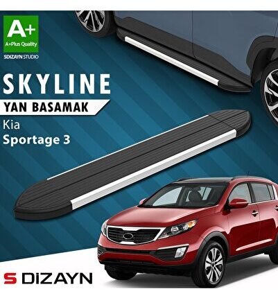 S-Dizayn Kia Sportage 3 Skyline Aluminyum Yan Basamak 173 Cm 2010-2016 A+ Kalite