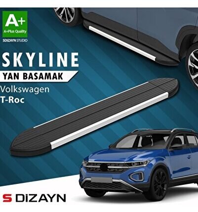 S-Dizayn VW T-Roc Skyline Aluminyum Yan Basamak 173 Cm 2019 Üzeri A+ Kalite
